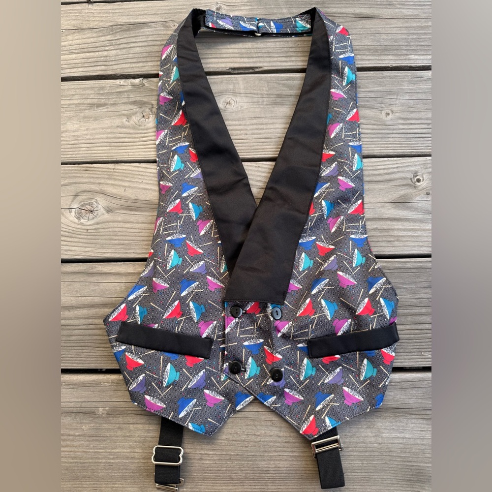 Colorful Vest with Ramen Pattern